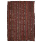 Tapis Jajim persan authentique tissé à plat rayé Ava