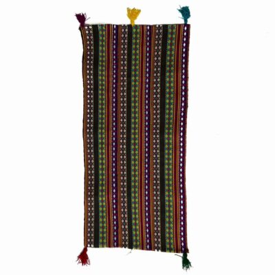 Tapis Jajim persan authentique tissé à plat rayé Golnar