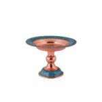 Bonbonnière sur Piédestal en Cuivre Incrustée de Turquoise Modèle Zivar