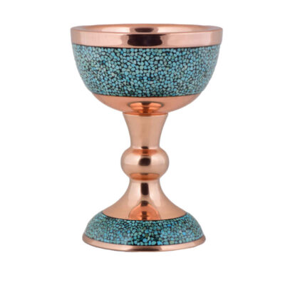 Bol Décoratif Persan Artisanal Incrusté de Turquoise Tanaz