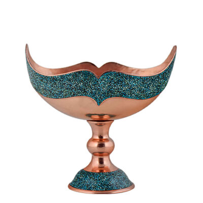 Coupe en Cuivre Incrustée de Turquoise Modèle Saghar