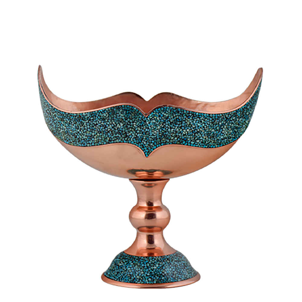 Coupe en Cuivre Incrustée de Turquoise Modèle Saghar