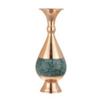 Vase décoratif persan incrusté de turquoise fait main Sarv
