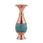 Vase décoratif persan incrusté de turquoise fait main Setareh