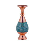 Vase décoratif persan incrusté de turquoise fait main Shafagh