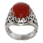 Bague en argent Aqeeq yéménite persane pour hommes – Ahmad