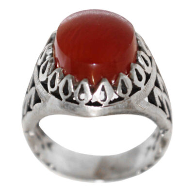 Bague en argent Aqeeq yéménite persane pour hommes – Ahmad