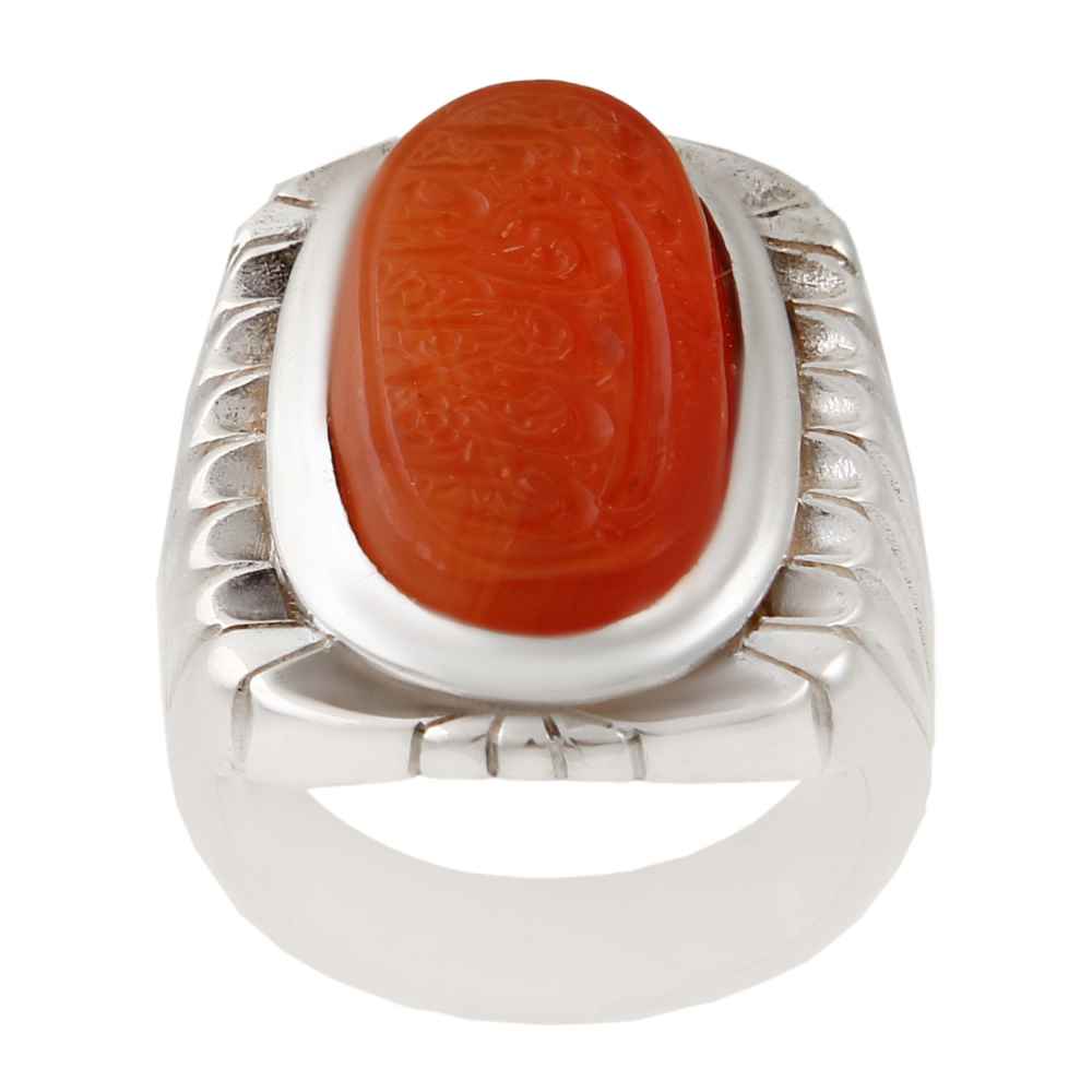 Bague en argent Aqeeq yéménite islamique pour hommes - Ya Ali
