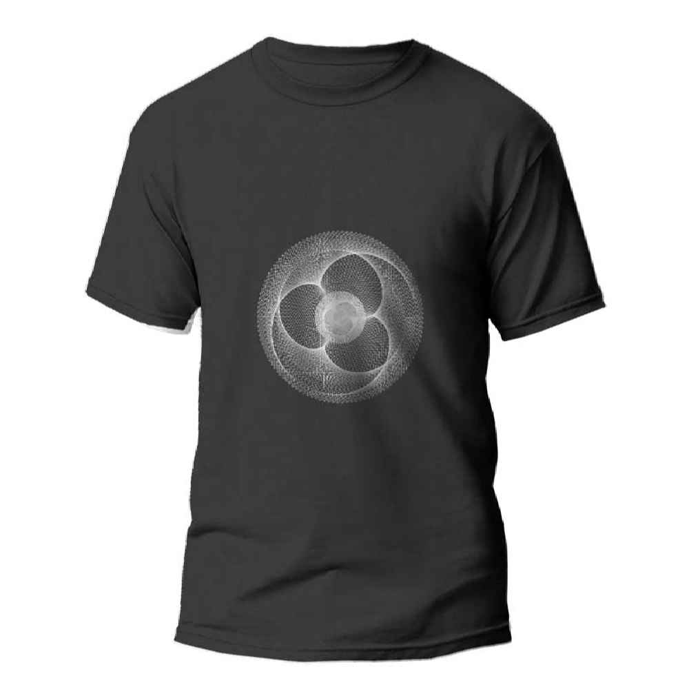 T-shirt noir Modèle Fleur