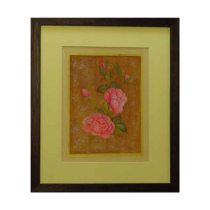 Peinture florale originale : Aquarelle sur carton, roses par Samira Kazemzadeh