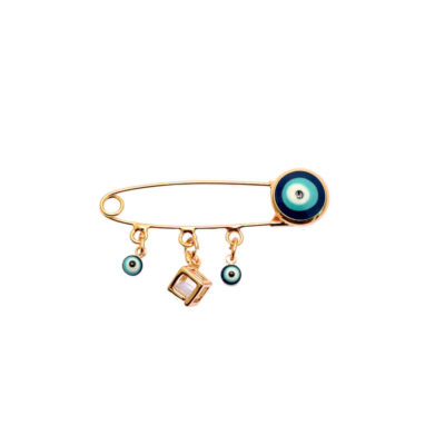 Broche de Sécurité Œil Malin & Design Cube – Charme Unique
