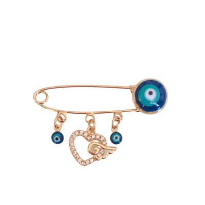 Broche de Sécurité Œil Malin & Design Cœur – Amour et Protection