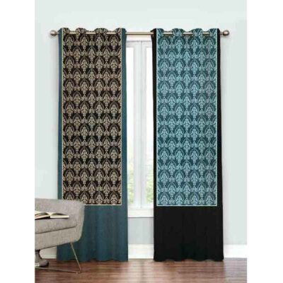 Rideau en velours imprimé avec œillets – Vishka