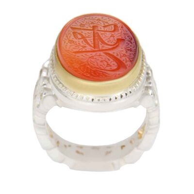 Bague en argent Aqeeq yéménite islamique pour hommes – Mohammad