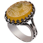 Bague en argent Aqeeq yéménite islamique pour hommes – Ya Alamdar