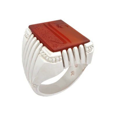 Bague en argent Aqeeq yéménite islamique pour hommes – Ali