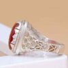 Bague en argent Aqeeq yéménite islamique pour hommes - Ya Fatemeh