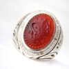 Bague en argent Aqeeq yéménite islamique pour hommes - Ya Hussain