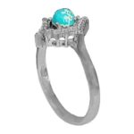 Bague en Argent Persan Faite Main avec Turquoise de Neyshabur Maria