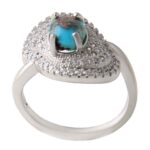 Bague en Argent Persan Faite Main avec Turquoise de Neyshabur Nastaran