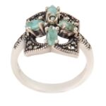 Bague en Argent Persan Faite Main avec Turquoise de Neyshabur Parnia