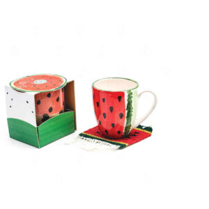 Coffret Cadeau Artisanal Persan – Tasse & Dessous de Verre