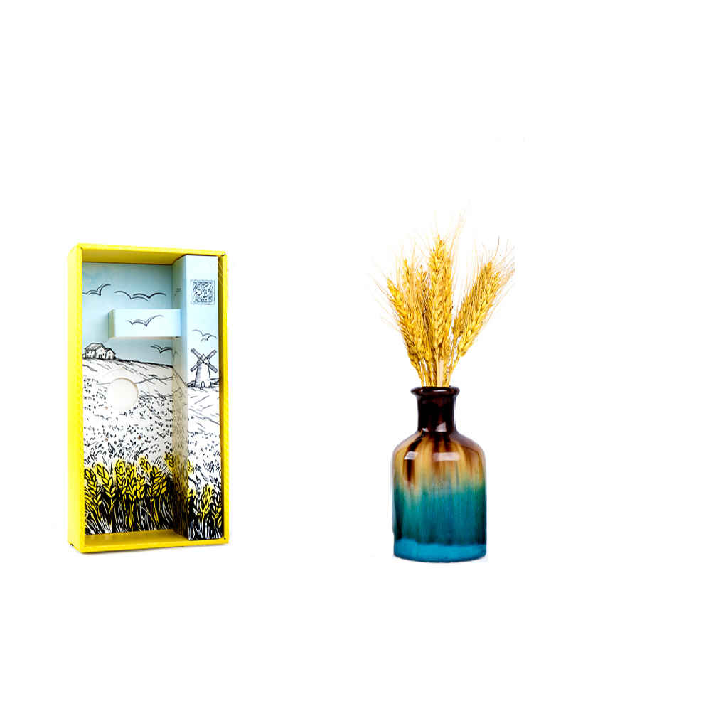 Coffret Cadeau Artisanal Persan – Cruche en Poterie & Blé