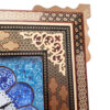 Horloge murale en bois persane artisanale - Art du marqueterie Khatam, Bina