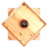 Horloge murale en bois persane artisanale - Art du marqueterie Khatam, Narenji