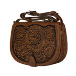 Sac bandoulière en cuir véritable fait main – Design Aynaz