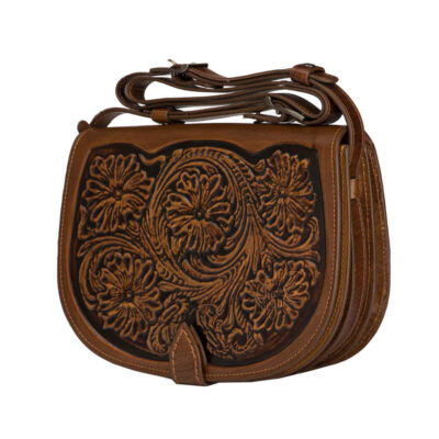 Sac bandoulière en cuir véritable fait main – Design Aynaz
