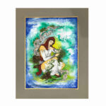 Peinture d’art miniature persan originale : Aquarelle – Femmes par Rasoul Motamedi