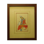 Peinture d’art safavide persan originale : Aquarelle et gouache sur carton – Abbasi