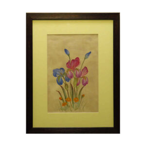 Peinture florale originale : Aquarelle sur carton par Samira Kazemzadeh