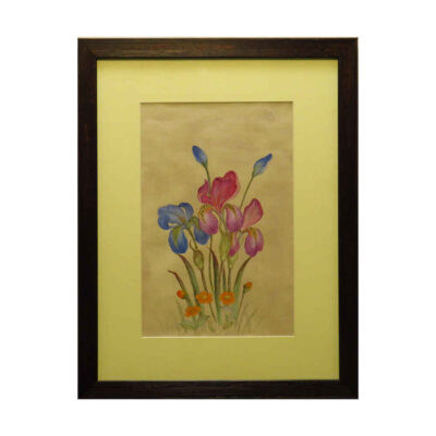 Peinture florale originale : Aquarelle sur carton par Samira Kazemzadeh