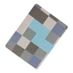 Drap Plat Simple en Coton – Doux & Durable, Bleu à Carreaux