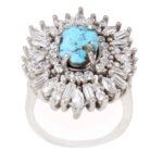 Bague en Argent Persan pour Femme avec Turquoise de Neyshabur Farima