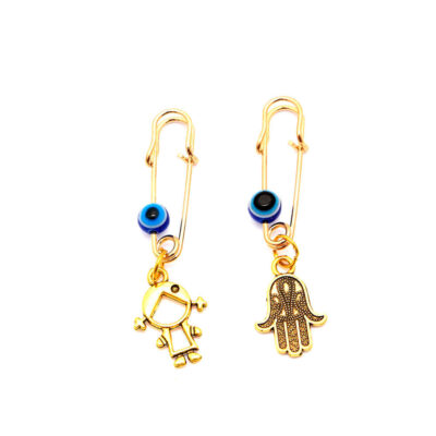 Set de 2 Broches de Sécurité pour Enfants – Protection Main Hamsa