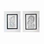 Ensemble de 2 peintures d’art miniature persan originales : Aquarelle – Cheval