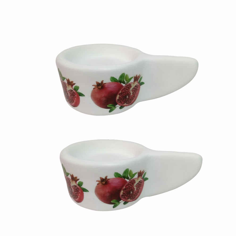 Ensemble de 2 porte-bougies en plâtre modèle Anar