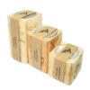 Porte-bougie cube en bois solide persan ensemble de 3 / Raghs Sama