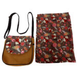 Ensemble sac bandoulière boho et écharpe avec motif renard