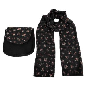 Ensemble sac bandoulière boho et écharpe avec design rose