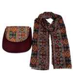 Ensemble sac bandoulière boho et écharpe avec design traditionnel