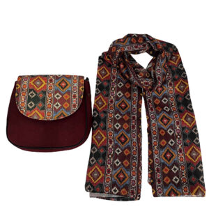 Ensemble sac bandoulière boho et écharpe avec design traditionnel