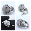 Persian Dendritic Agate Shajar Silver Ring for Men Sabalan