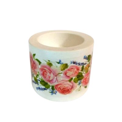 Porte-bougie en plâtre modèle Rose