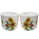Porte-bougie en plâtre modèle Sun Flower