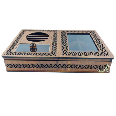Boîte de Rangement pour Sachets de Thé en Bois avec Chauffe-Sachet Afra