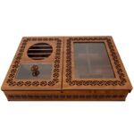 Boîte de Rangement pour Sachets de Thé en Bois avec Chauffe-Sachet Arnika